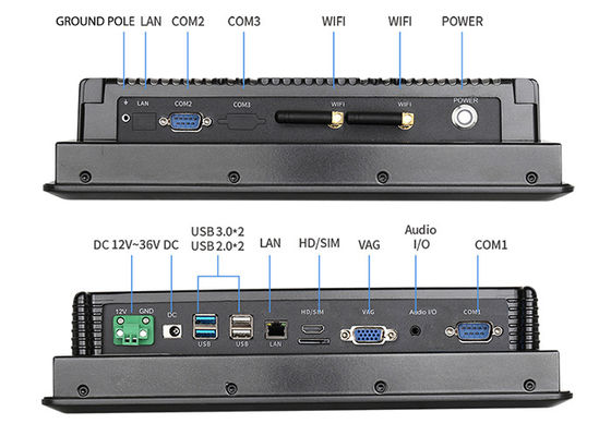 Guter Preis 10,4 Fingerspitzentablett PC wasserdichtes 19W des Zoll-1024x768 industrieller online