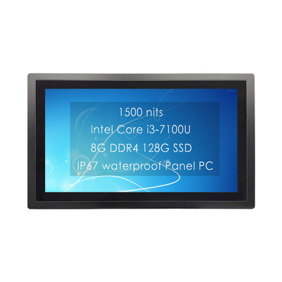 24 Zoll IP67 wasserdicht eingebettetes Touch Panel PC mit 7H gehärtetem Glas Anti-Glanzbehandlung