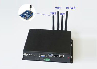 Industrieller Kasten PC des Prozessor-J1900 mit WiFi Bluetooth und 2 PRO-S2C Module XBEE