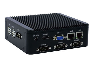 Guter Preis 4 industrieller Fanless Mini-PC COM RS232 Fanless eingebetteter Computer 6 USB für Eintritts-Ausgangs-Anschluss online