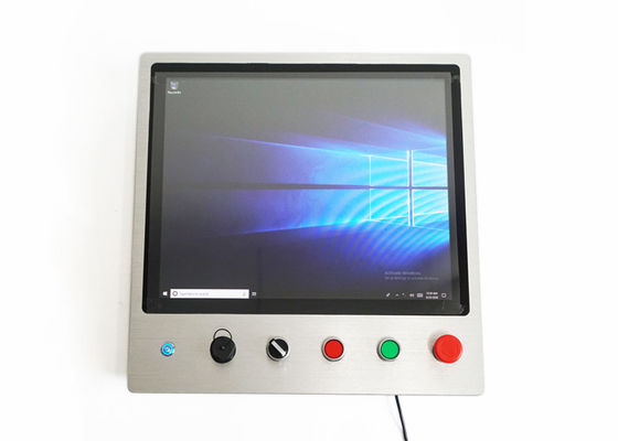 Guter Preis industrieller PC Bedienfeld 35W 300cd/m2 7x24 mit Notknopf online